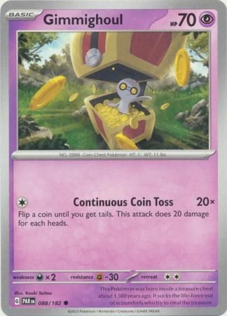 Gimmighoul - 088/182 - Common Scarlet &amp; Violet: Paradox Rift Singles