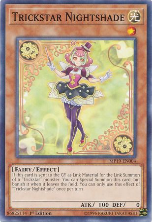 Trickstar Nightshade - MP19-EN004 - Common 1st Edition Yu-Gi-Oh! 2019 Mega-Tins: Gold Sarcophagus Tin Mega Pack Singles (espanol)