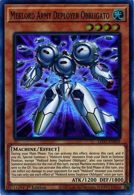 Meklord Army Deployer Obbligato - LED7-EN019 - Super Rare 1st Edition
Legendary Duelists: Rage of Ra 1st Edition Singles *Espanol*