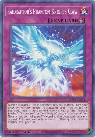 Raidraptor&#39;s Phantom Knights Claw - MP21-EN211 - Common 1st Edition 2021 Mega-Tin: Ancient Battles 1st Edition Singles