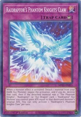 Raidraptor&#39;s Phantom Knights Claw - MP21-EN211 - Common 1st Edition 2021 Mega-Tin: Ancient Battles 1st Edition Singles