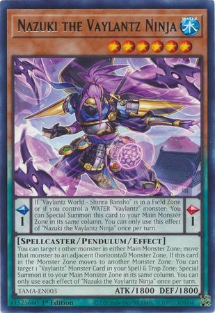 Nazuki the Vaylantz Ninja - TAMA-EN003 - Rare 1st Edition Tactical Masters 1st Edition Singles
