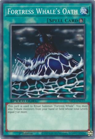 Fortress Whale&#39;s Oath - SBC1-ENC17 - Common 1st Edition
Speed Duel: Streets of Battle City Singles