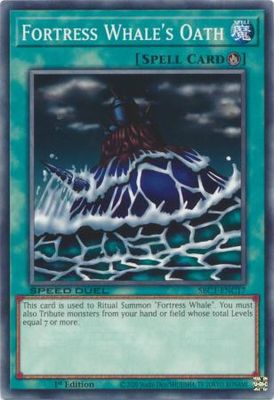 Fortress Whale&#39;s Oath - SBC1-ENC17 - Common 1st Edition
Speed Duel: Streets of Battle City Singles
