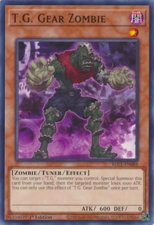 T.G. Gear Zombie - BLC1-EN088 - Common 1st Edition
Battles of Legend: Chapter 1 1st Edition Singles (Espanol)