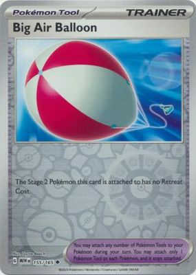 Big Air Balloon - 155/165 - Uncommon Reverse Holo
Scarlet &amp; Violet 151 Reverse Holo Singles
