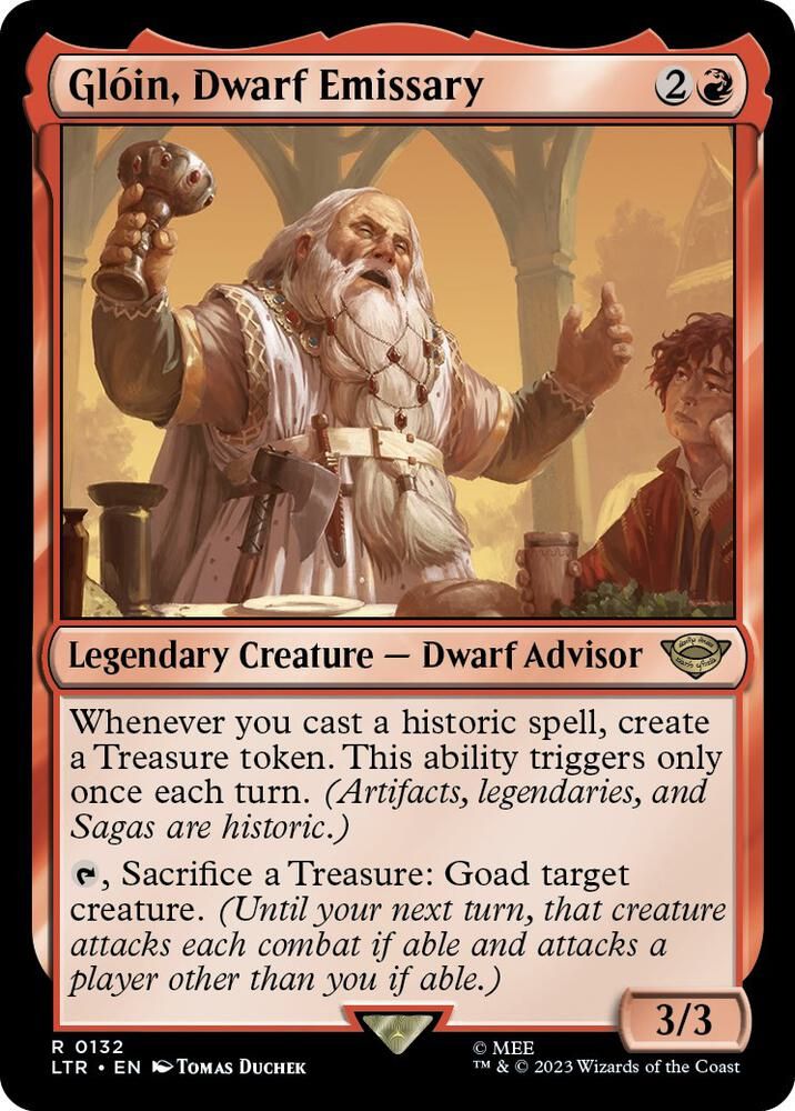 Gloin, Dwarf Emissary - Universes Beyond: The Lord of the Rings: Tales of Middle-earth (LTR)
Universes Beyond: The Lord of the Rings: Tales of Middle-earth (Espanol)