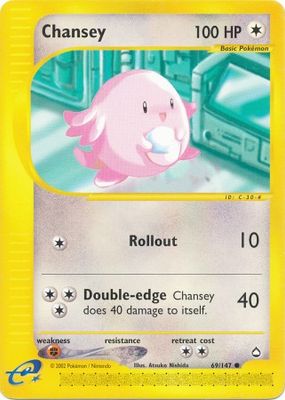 Chansey - 69/147 - Common
Aquapolis Singles