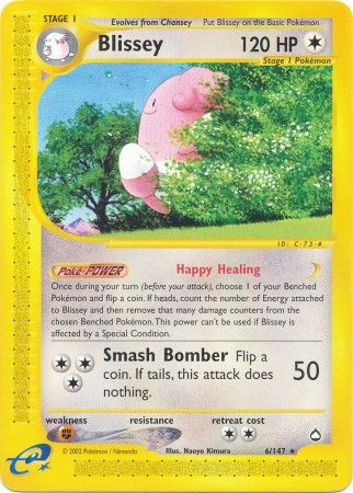 Blissey - 6/147 - Rare
Aquapolis Singles