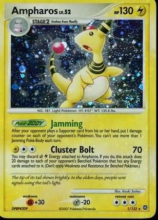 SJ Ampharos - 1/132 - Holo Rare
Diamond &amp; Pearl: Secret Wonders Singles