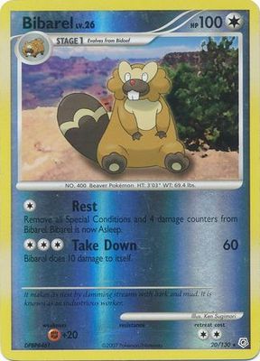 Bibarel - 20/130 - Rare Reverse Holo
Diamond &amp; Pearl (Base Set) Reverse Holo Singles