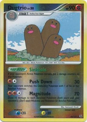 Dugtrio - 24/127 - Rare Reverse Holo
Platinum (Base Set) Reverse Holo Singles