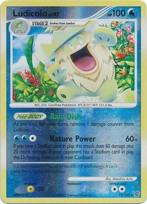 Ludicolo - 13/132 - Holo Rare Reverse Holo
Diamond &amp; Pearl: Secret Wonders Reverse Holo Singles