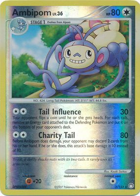 Ambipom - 3/123 - Holo Rare Reverse Holo
Diamond &amp; Pearl: Mysterious Treasures Reverse Holo Singles