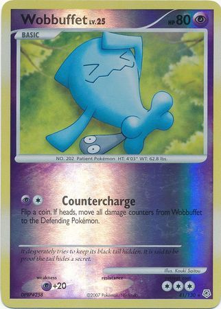 Wobbuffet - 41/130 - Rare Reverse Holo
Diamond &amp; Pearl (Base Set) Reverse Holo Singles