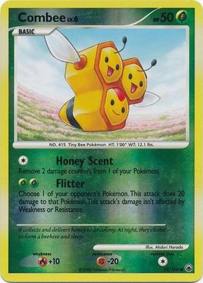 Combee - 59/100 - Common Reverse Holo Diamond &amp; Pearl: Majestic Dawn Reverse Holo Singles