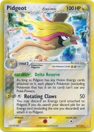 SJ Pidgeot (Delta Species) - 14/110 - Holo Rare
Ex Holon Phantoms Singles