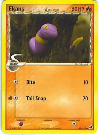 Ekans (Delta Species) - 47/101 - Common
Ex Dragon Frontiers Singles