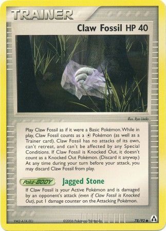 Claw Fossil - 78/92 - Common Ex Legend Maker Singles