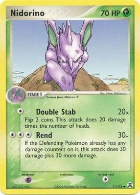 Nidorino - 41/112 - Uncommon
Ex Fire Red &amp; Leaf Green Singles