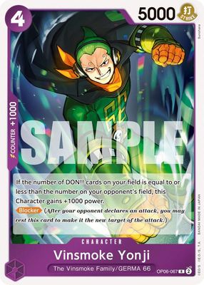 Vinsmoke Yonji (067) - Wings of the Captain (OP06)
Wings of the Captain Foil