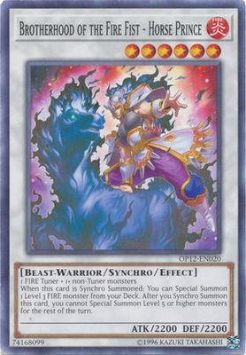 Brotherhood of the Fire Fist - Horse Prince - OP12-EN020 - Common
OTS Tournament Pack 12 (OP12) *Espanol*