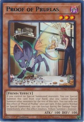 Proof of Pruflas - MP22-EN105 - Rare 1st Edition 2022 Mega-Tin: Pharaoh&#39;s Gods 1st Edition Singles