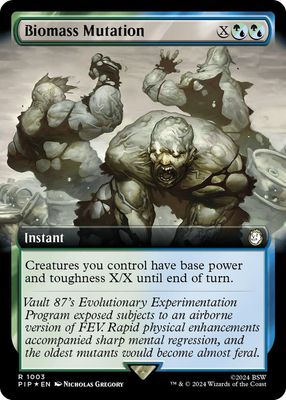 Biomass Mutation (Extended Art) (Surge Foil) - Universes Beyond: Fallout (PIP)
Universes Beyond: Fallout Foil
