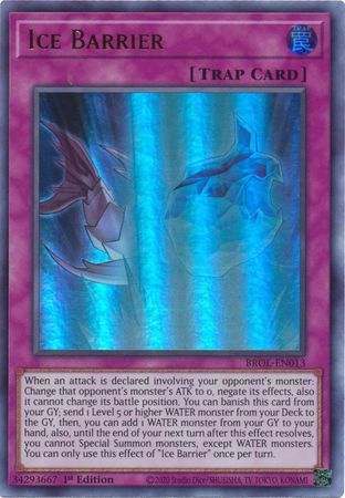 Ice Barrier - BROL-EN013 - Ultra Rare 1st Edition
Brothers of Legend 1st Edition Singles