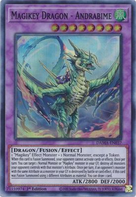 Magikey Dragon - Andrabime - DAMA-EN037 - Super Rare 1st Edition Dawn of Majesty 1st Edition Singles (espanol)