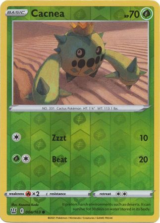 Cacnea - 004/163 - Common Reverse Holo
Sword &amp; Shield: Battle Styles Reverse Holo Singles