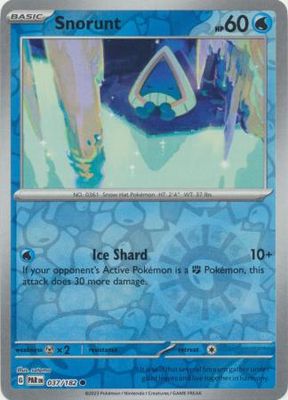 Snorunt - 037/182 - Common Reverse Holo Scarlet &amp; Violet: Paradox Rift Reverse Holo Singles