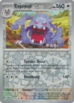 Exploud - 150/182 - Uncommon Reverse Holo
Scarlet &amp; Violet: Paradox Rift Reverse Holo Singles