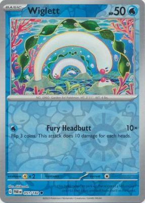 Wiglett - 051/182 - Common Reverse Holo
Scarlet &amp; Violet: Paradox Rift Reverse Holo Singles