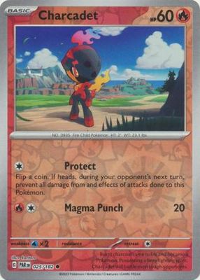 Charcadet - 025/182 - Common Reverse Holo Scarlet &amp; Violet: Paradox Rift Reverse Holo Singles