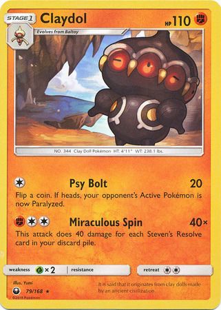 Claydol - 79/168 - Rare Sun &amp; Moon: Celestial Storm Singles