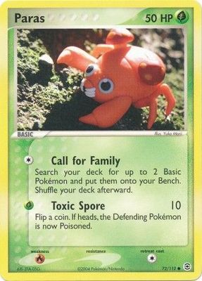 Paras - 72/112 - Common Ex Fire Red &amp; Leaf Green Singles