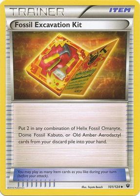 Fossil Excavation Kit - 101/124 - Uncommon XY: Fates Collide Singles