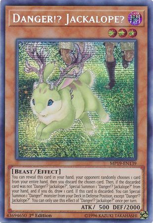 SJ Danger!? Jackalope? - MP19-EN139 - Prismatic Secret Rare 1st Edition
Yu-Gi-Oh! 2019 Mega-Tins: Gold Sarcophagus Tin Mega Pack Singles