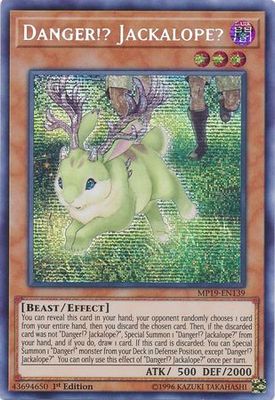 SJ Danger!? Jackalope? - MP19-EN139 - Prismatic Secret Rare 1st Edition
Yu-Gi-Oh! 2019 Mega-Tins: Gold Sarcophagus Tin Mega Pack Singles