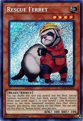 Rescue Ferret - MP18-EN054 - Secret Rare 1st Edition
2018 Mega-Tins Singles