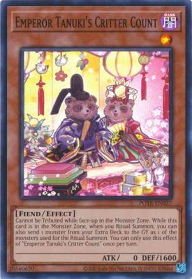 Emperor Tanuki&#39;s Critter Count - POTE-EN037 - Super Rare Unlimited
Power of the Elements Unlimited Singles