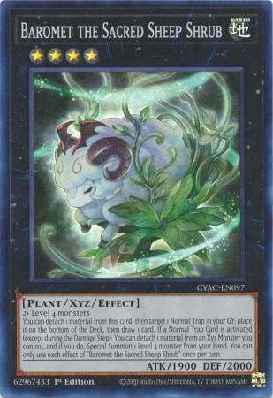 Baromet the Sacred Sheep Shrub - CYAC-EN097 - Super Rare 1st Edition
Cyberstorm Access 1st Edition Singles