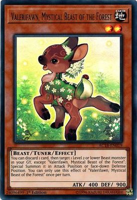Valerifawn, Mystical Beast of The Forest - AC18-EN019 - Ultra Rare 1st Edition
Advent Calendar 2018 Singles
