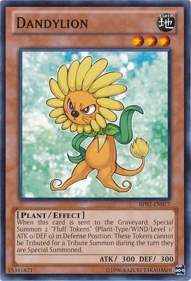 Dandylion - BP02-EN077 - Common Unlimited
Battle Pack 2: War of the Giants Unlimited Singles