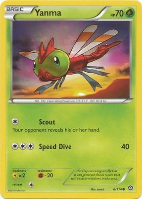 Yanma - 6/114 - Common XY: Steam Siege Singles