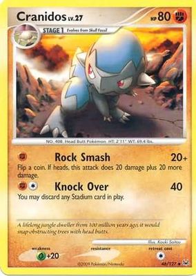 Cranidos - 46/127 - Uncommon
Platinum (Base Set) Singles