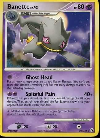 Banette - 23/132 - Rare
Diamond &amp; Pearl: Secret Wonders Singles