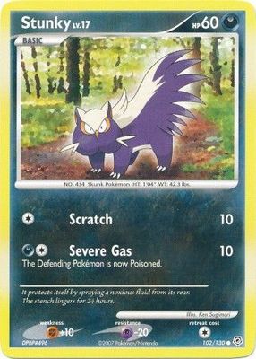 Stunky - 102/130 - Common Diamond &amp; Pearl (Base Set) Singles