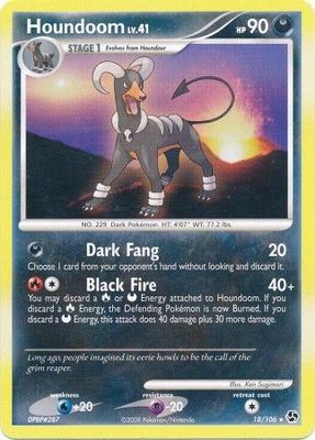 Houndoom - 18/106 - Rare
Diamond &amp; Pearl: Great Encounters Singles
